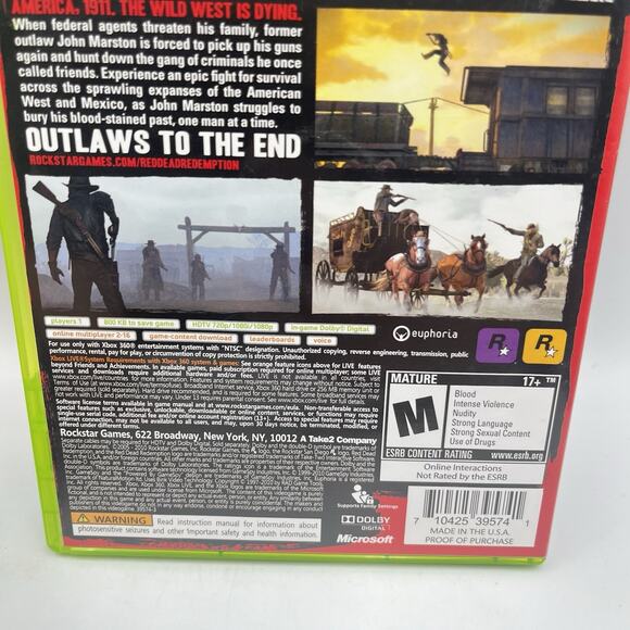 Red Dead Redemption Xbox 360 CIB Map & Manual Tested - Picture 5 of 8